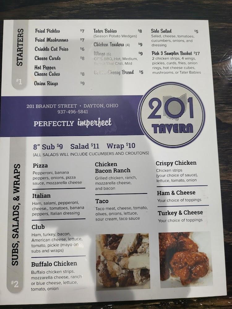 201 Tavern Menu image 3